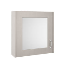 Load image into Gallery viewer, Nuie York Bathroom Mirror Cabinet, Single Door Mirror Unit - 595x590mm, Stone Grey
