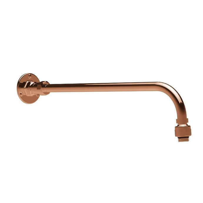 Hurlingham Wall Mounted Shower Arm, Adjustable 123-453mm Polished Copper