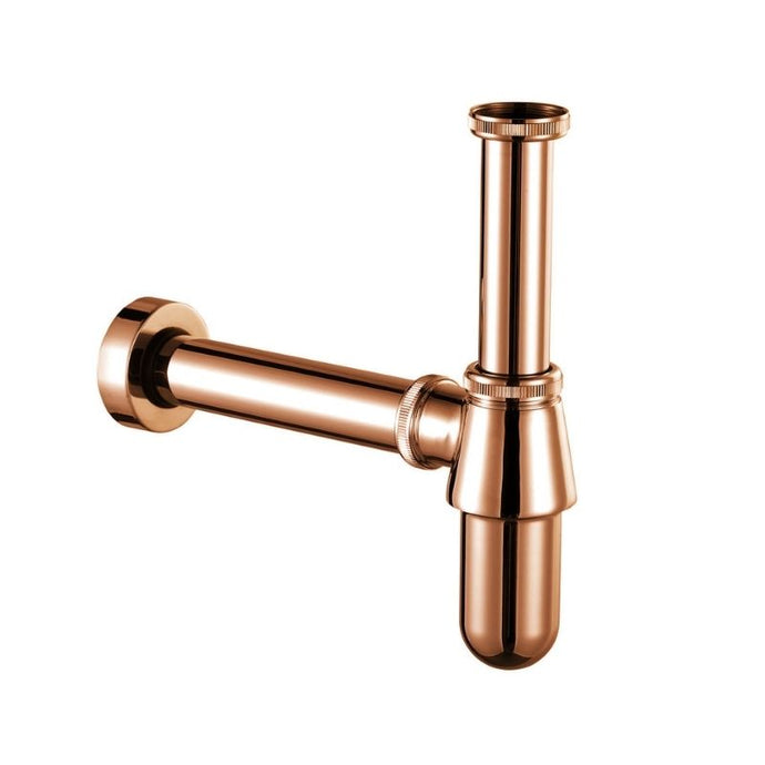 SWT027C Bottle Trap Basin Sink Waste with PVD Finish Polished Copper