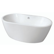 Load image into Gallery viewer, BC Designs Tamorina Petite Acrylic Freestanding Double Ended Bath, Polished White - 1400x750mm Small Bath
