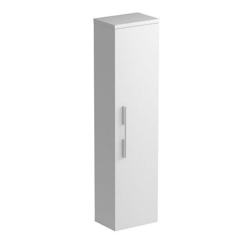 Tissino Angelo 600mm Tall Side Storage Unit, Gloss White Finish - 1400x355mm TAN-208-WH
