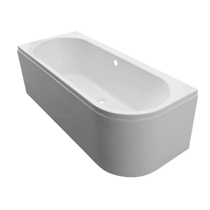 Tissino Angelo Premium Double Ended Acrylic Bath, Back-To-Wall Bath, Polished White - 1700x700mm TAN-303 RH
