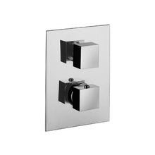 Load image into Gallery viewer, Tissino Elvo Dual Handle Square Thermostatic Shower Valve, 1 Outlet
