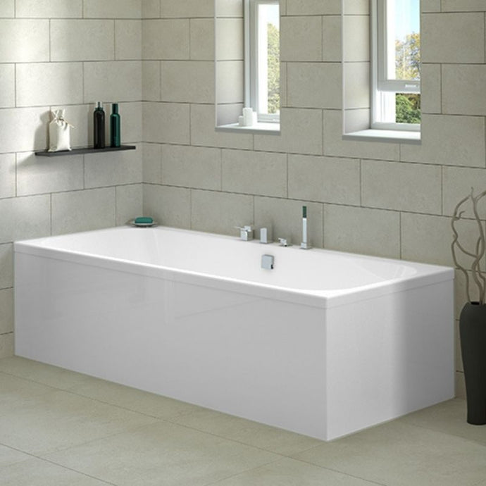 Tissino Londra Premium Double Ended Acrylic Bath, Polished White - 1700x750mm TLA-403