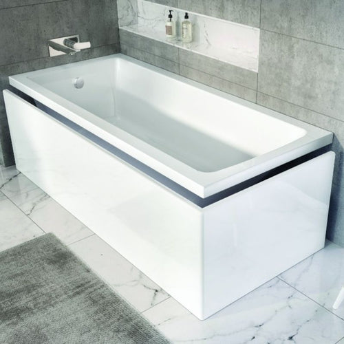 Tissino Lorenzo L Shape Acrylic Bath Panel, Polished White - 1600x700x510mm TLO-711