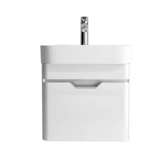 Tissino Loretto 48cm Basin & Drawer Vanity Unit, Gloss White Finish - 490x480mm TLT-405
