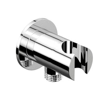 Load image into Gallery viewer, Tissino Mario Round Wall Mounted Shower Outlet Elbow With Handset Holder, Polished Chrome TMA-301 TMA-302
