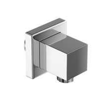 Load image into Gallery viewer, Tissino Mario Square Wall Mounted Shower Outlet Elbow With Handset Holder, Polished Chrome TMA-304 TMA-305
