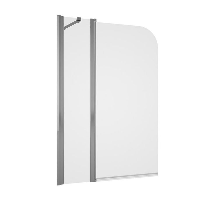 Tissino Messina Double Panel Curved Bath Screen, 6mm Tempered Glass - 1500x950-970mm TSI-106