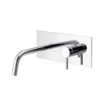 Load image into Gallery viewer, Tissino Parina Concealed Bathroom Basin Tap Mixer, Wall-Mounted Curved Spout &amp; Lever, Matt Black Or Polished Chrome
