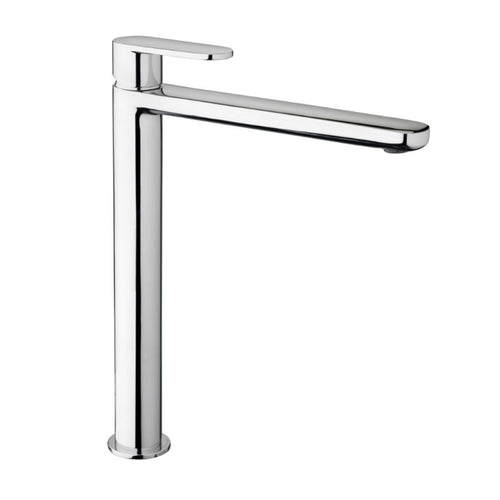 Tissino Savena High Spout Basin Mono Tap Mixer, Straight Spout & Lever, Polished Chrome TSV-102