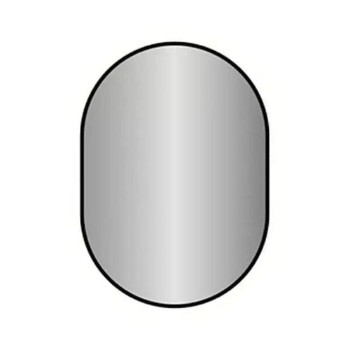 Tissino Terzo Backlit Matt Black Mirror, De-mister Double Touch Capsule Bathroom Mirror - 600x850mm