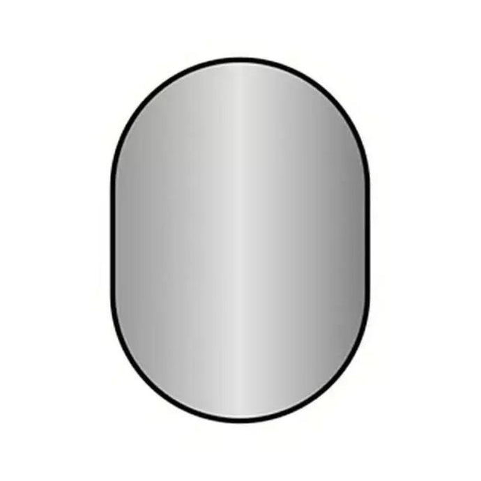 Tissino Terzo Backlit Matt Black Mirror, De-mister Double Touch Capsule Bathroom Mirror - 600x850mm