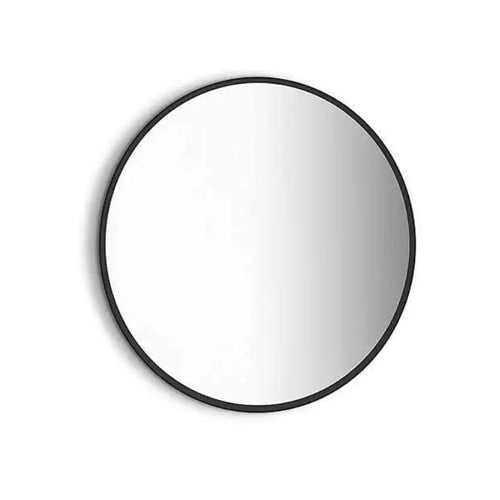 Tissino Terzo Backlit Matt Black Mirror,  De-mister Double Touch Circular Bathroom Mirror - 800x800mm