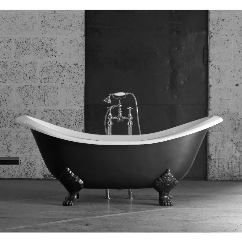 Black cast on sale iron tub