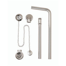Load image into Gallery viewer, BC Designs Exposed Bath Waste Plug &amp; Chain With Overflow Pipe WAS033 Polished Nickel
