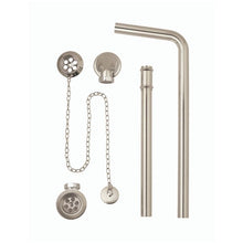Load image into Gallery viewer, BC Designs Exposed Bath Waste Plug &amp; Chain With Overflow Pipe WAS035 Brushed Nickel
