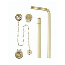 Load image into Gallery viewer, BC Designs Exposed Bath Waste Plug &amp; Chain With Overflow Pipe WAS036 Brushed Gold
