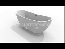 Load and play video in Gallery viewer, Charlotte Edwards Richmond Acrylic Freestanding Bath, Double Ended Bathtub, Matt Black or Gloss Black - 1760x680mm
