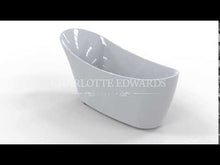 Load and play video in Gallery viewer, Charlotte Edwards Portobello Acrylic Freestanding Bath, Double Ended Sparkling Slipper Bathtub- 1590x680mm

