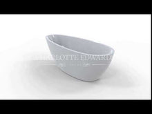 Load and play video in Gallery viewer, Charlotte Edwards Ruby Acrylic Freestanding Bath, Egg-Shaped Painted Bathtub - 1690x780mm
